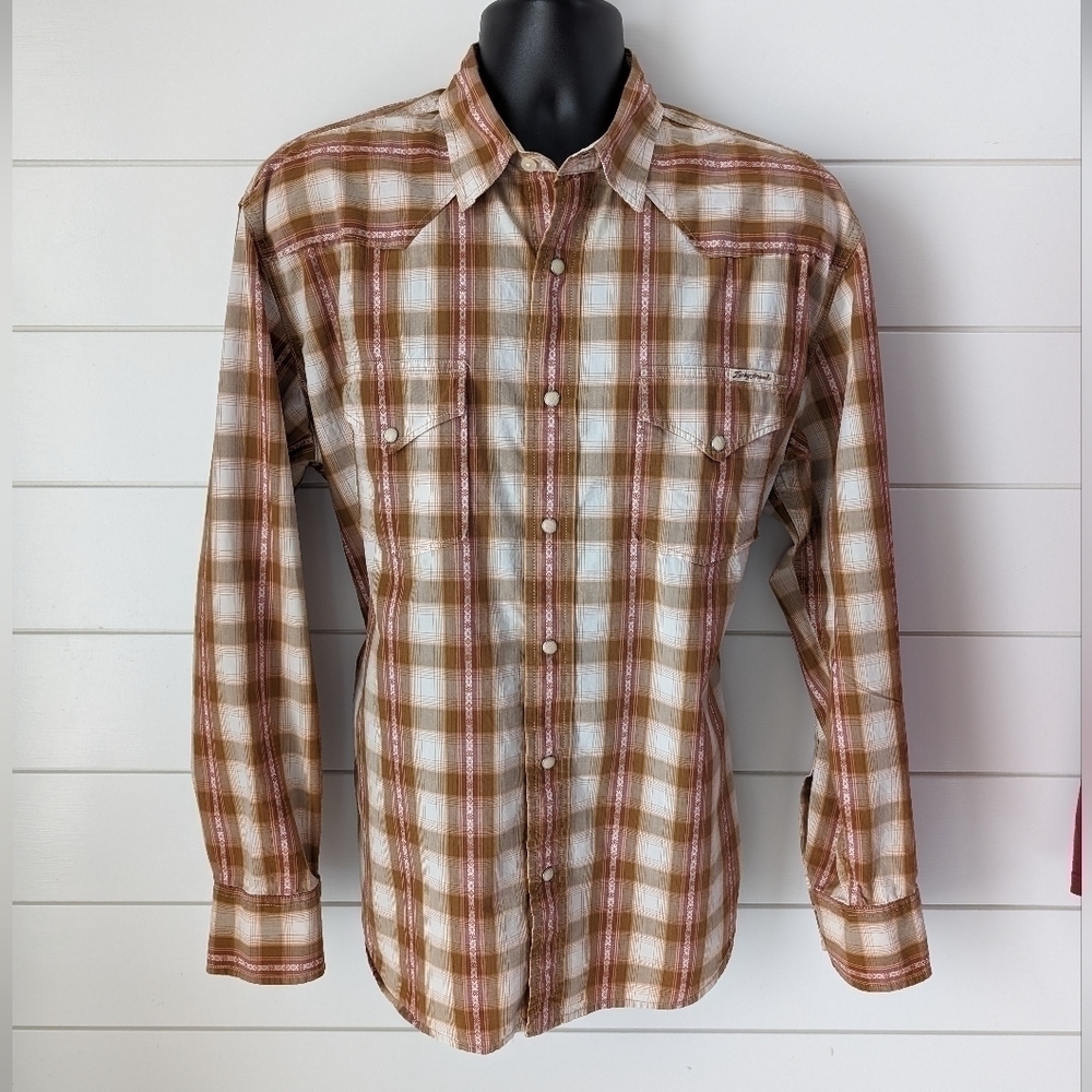 Lucky Brand Pearl Snap Western Shirt Men's XXL